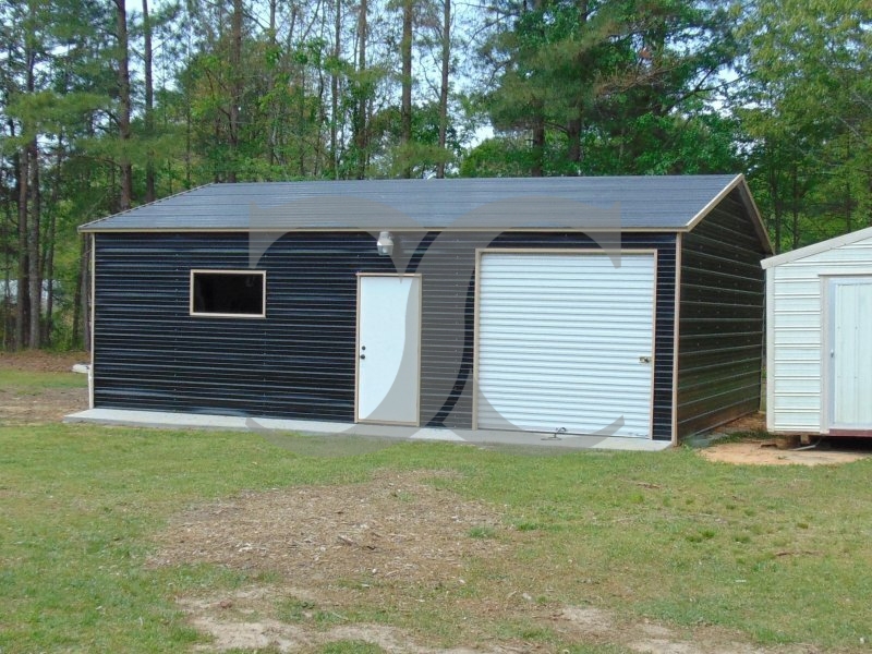 Garage Shop Building | Boxed Eave Roof | 22W x 31L x 9H | Side Entry Garage Shop Building | Boxed Eave Roof | 22W x 31L x 9H | Side Entry